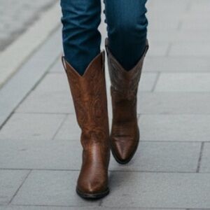 Dan Post Women’s Winston Lizard Pointed Western Cowgirl Boots Size 8